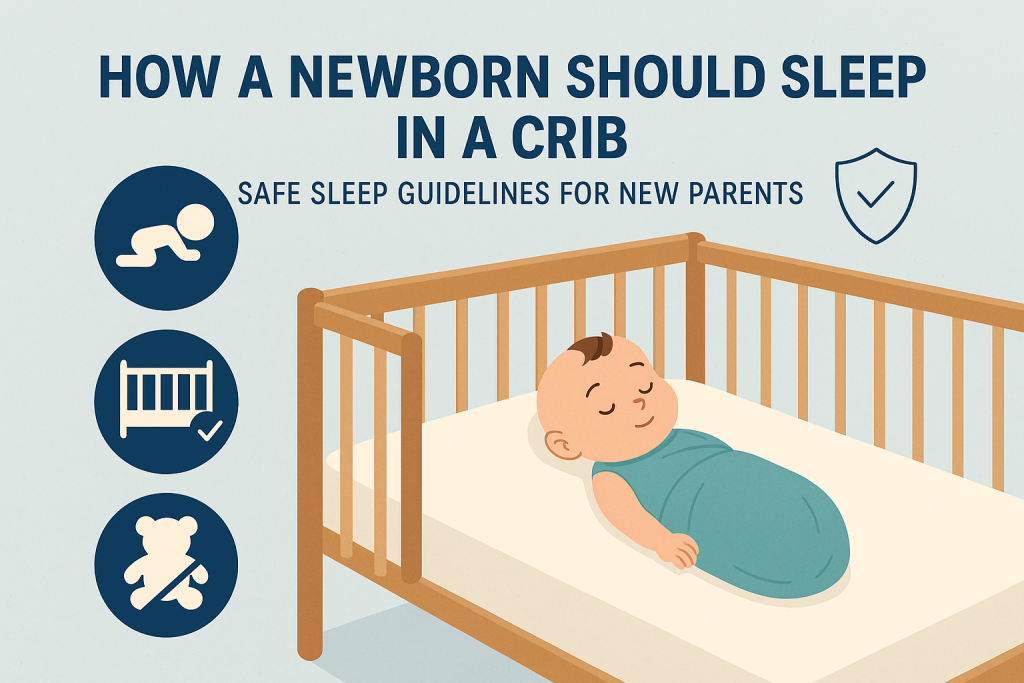 how a newborn should sleep in a crib