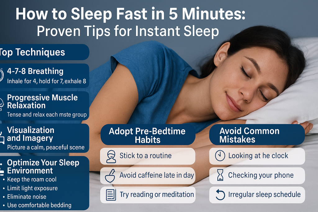 how to sleep fast in 5 minutes