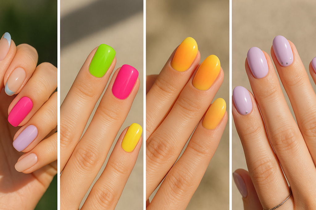 2025 summer nail art designs featuring trending color combinations