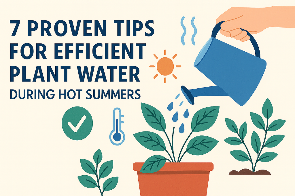 How to water plants efficiently during a hot summer
