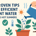 How to water plants efficiently during a hot summer