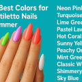 What are the best colors for short stiletto nails in summer