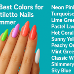 What are the best colors for short stiletto nails in summer