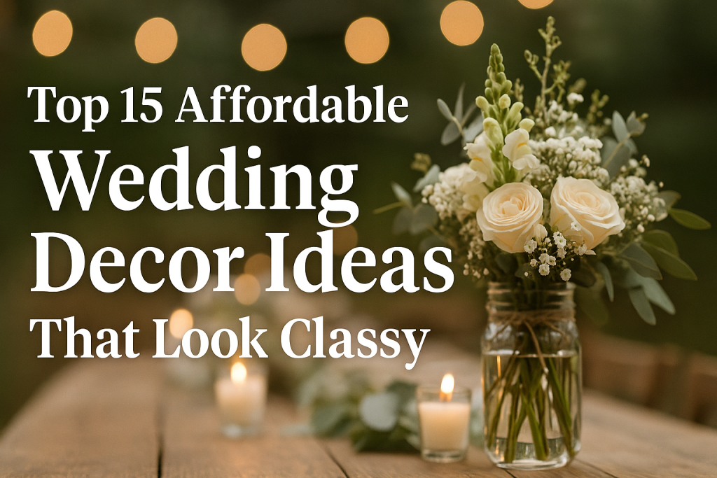What are the most affordable wedding decor ideas that still look classy