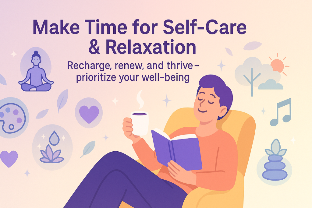 You deserve a break Prioritize self-care for a happier, healthier you!