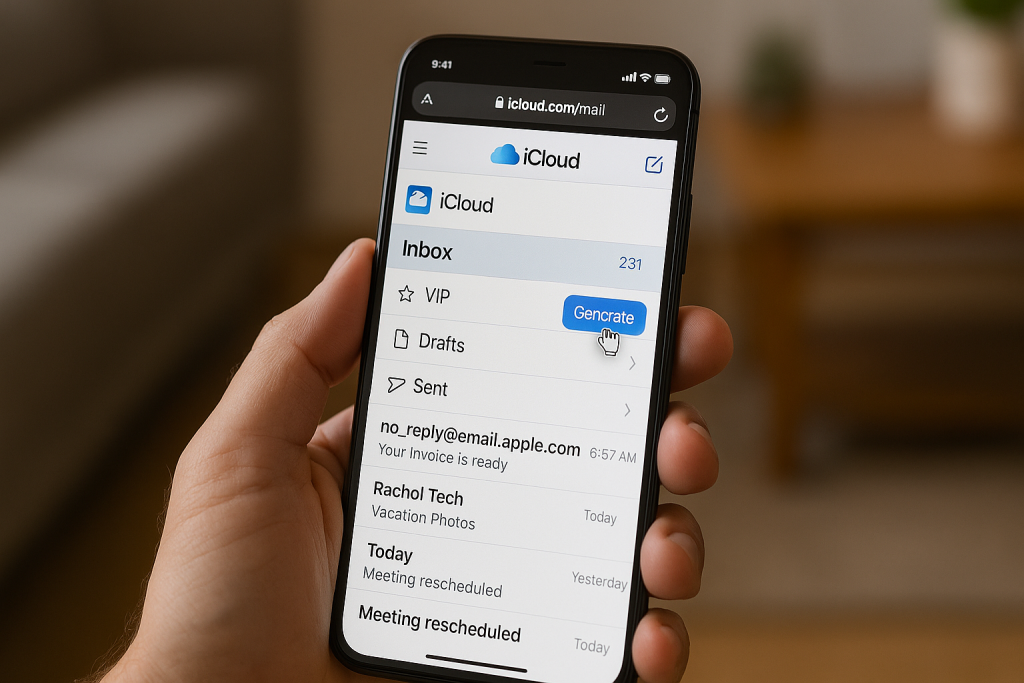Accessing iCloud Mail through browser on Android phone