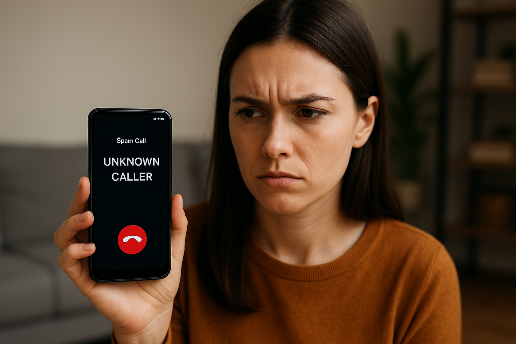 User blocking unknown call on Android phone