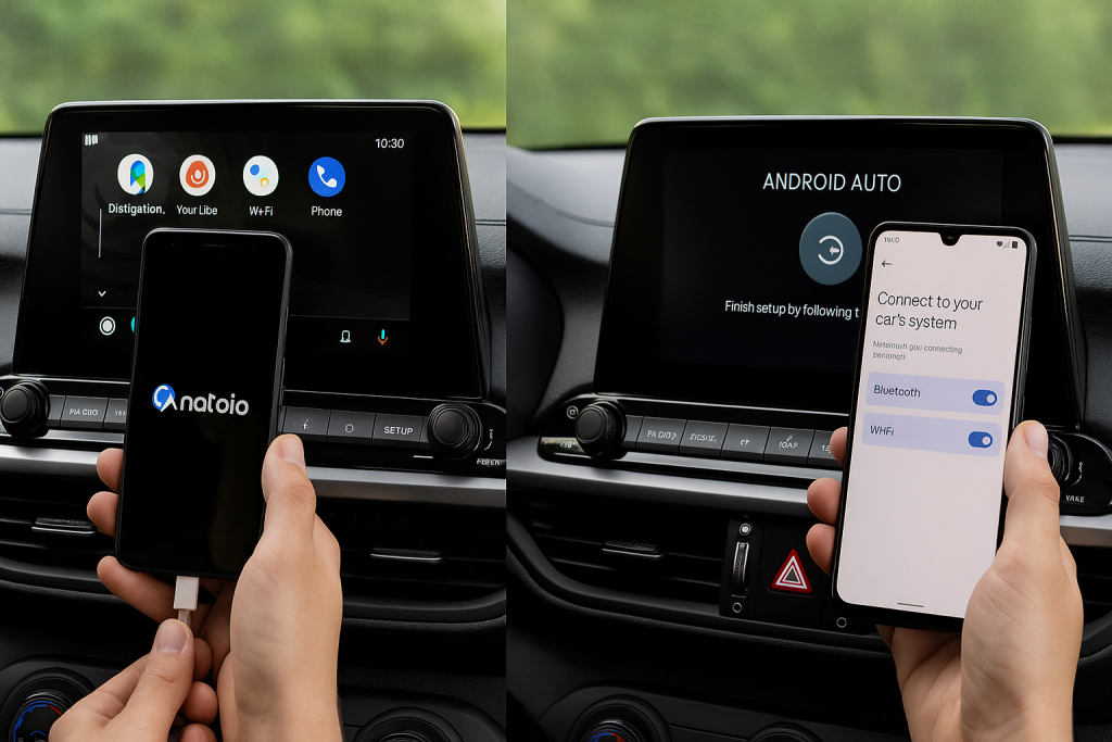 Android phone connecting to car via USB and wireless for Android Auto