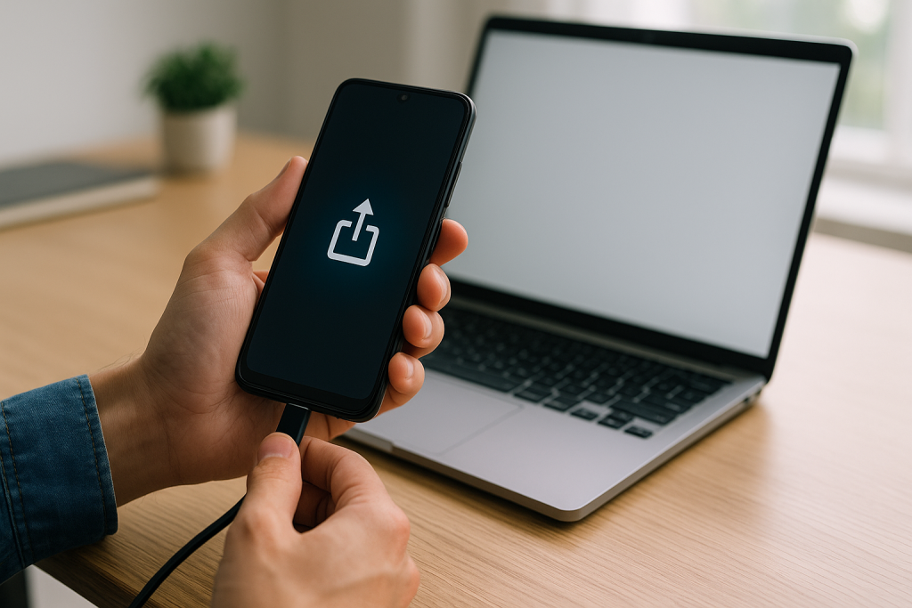 Connecting Android phone to laptop via USB cable