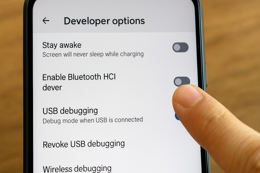 USB debugging enabled in Android Developer Options