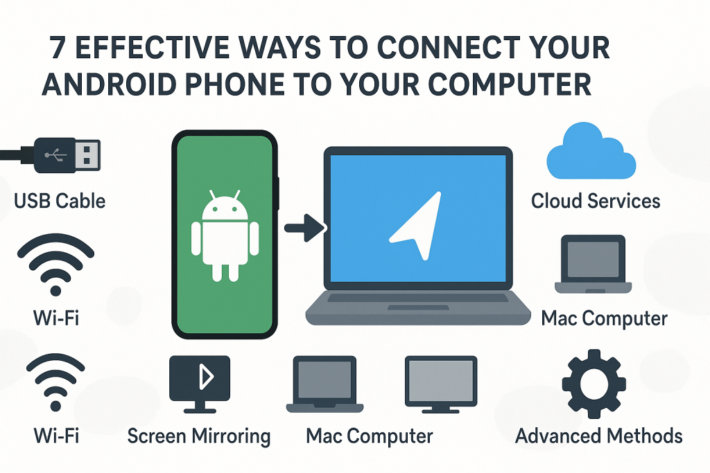 how do i connect my android phone to my computer
