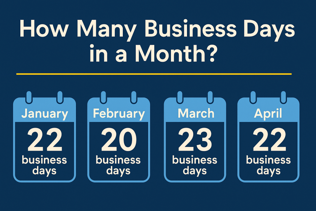 how many business days in a month