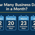 how many business days in a month