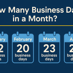 how many business days in a month