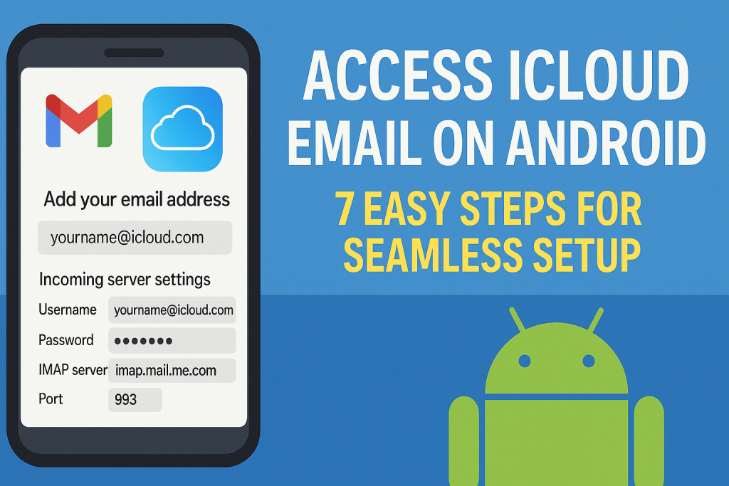 how to access icloud email on android