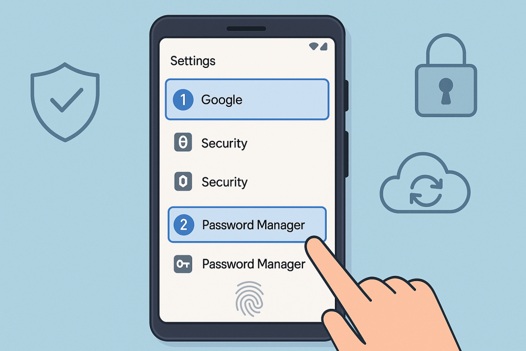 how to access saved passwords on android