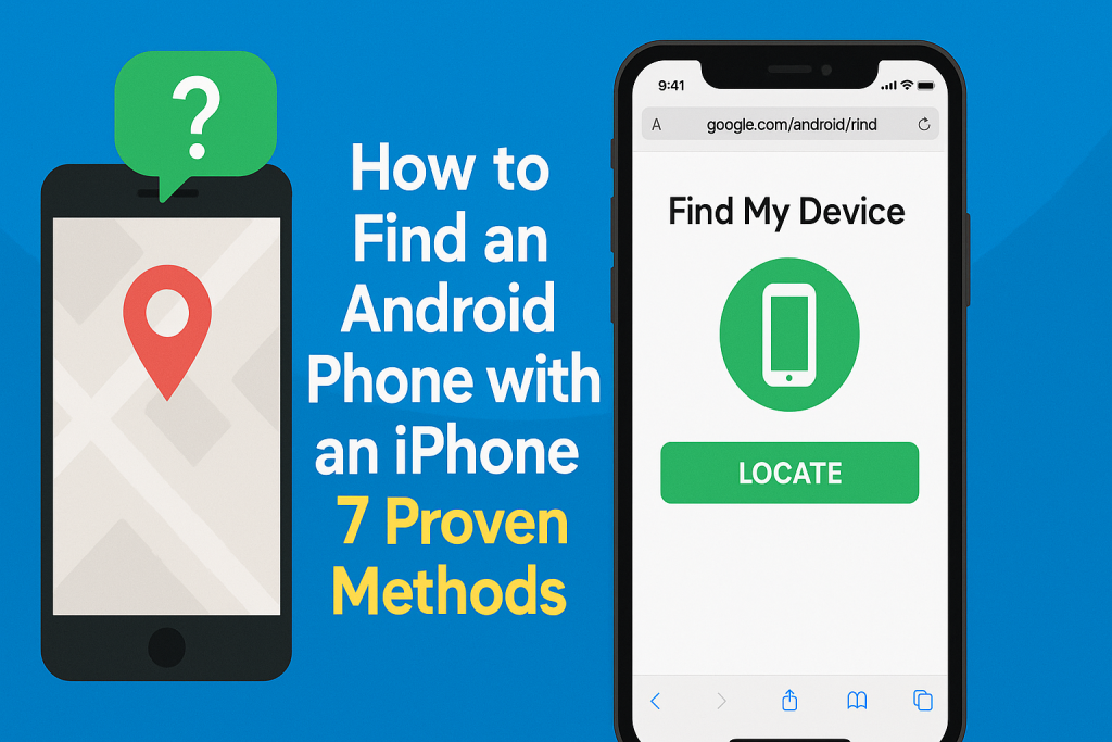 how to find an android phone with an iphone
