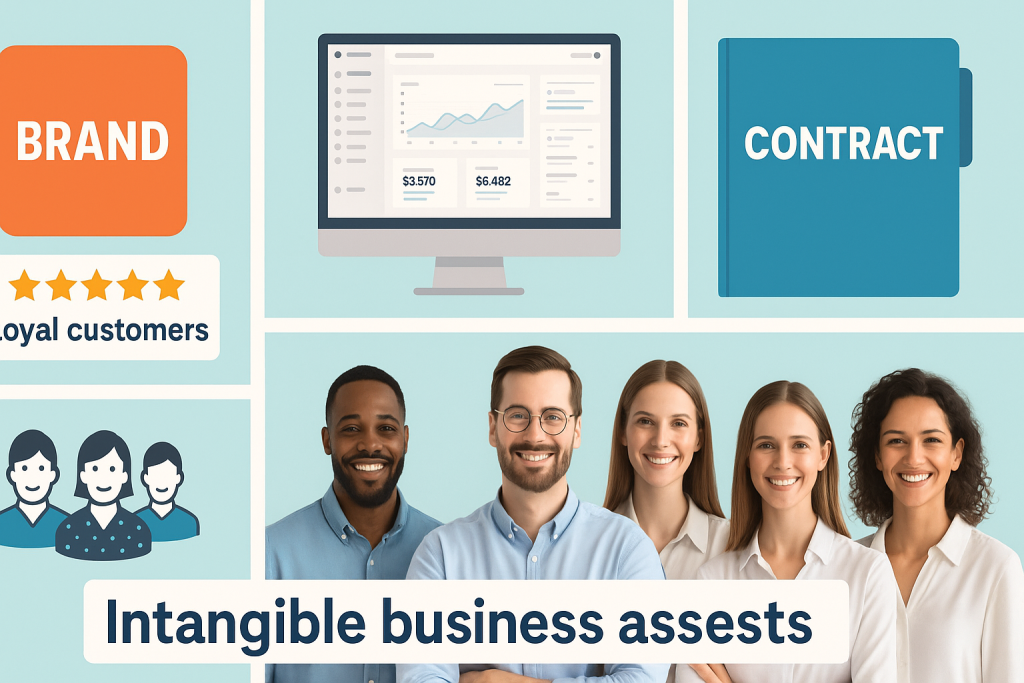 Brand, customer loyalty, contracts, and team as business value drivers