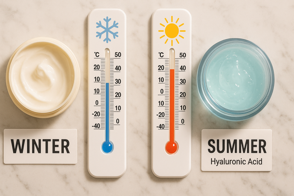 Comparison of gel moisturizer and heavy occlusive for summer skincare