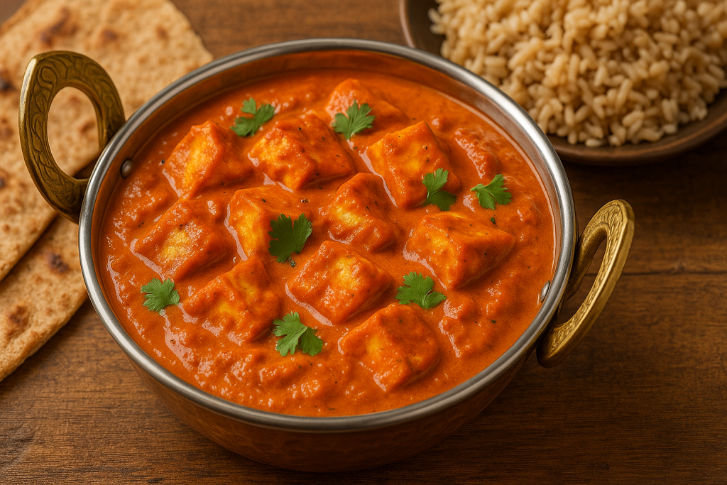 Protein-rich Indian vegetarian dish with paneer and curry