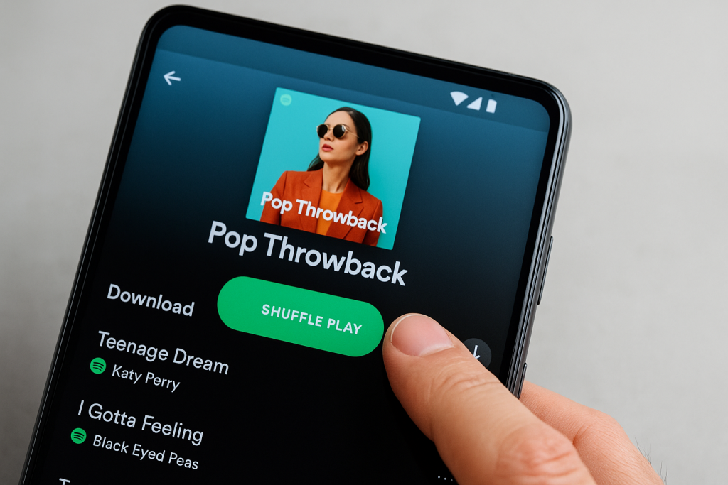 Downloading music from Spotify app on Android phone