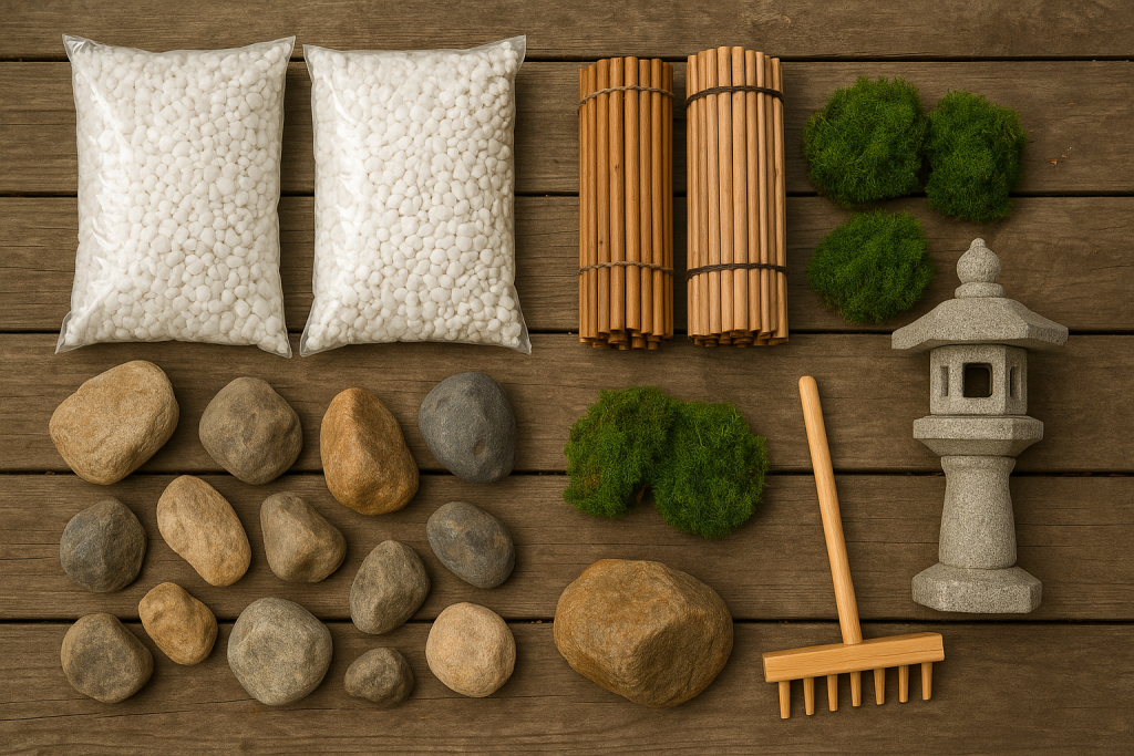 essential materials for backyard zen garden