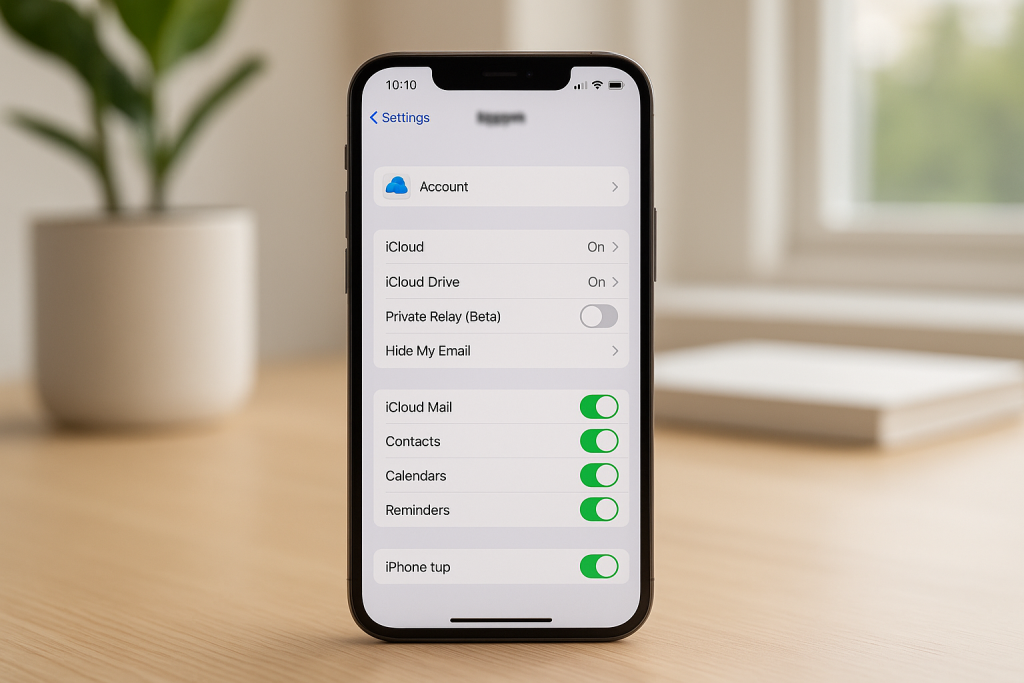 Enabling iCloud Contacts sync on iPhone to display contact groups