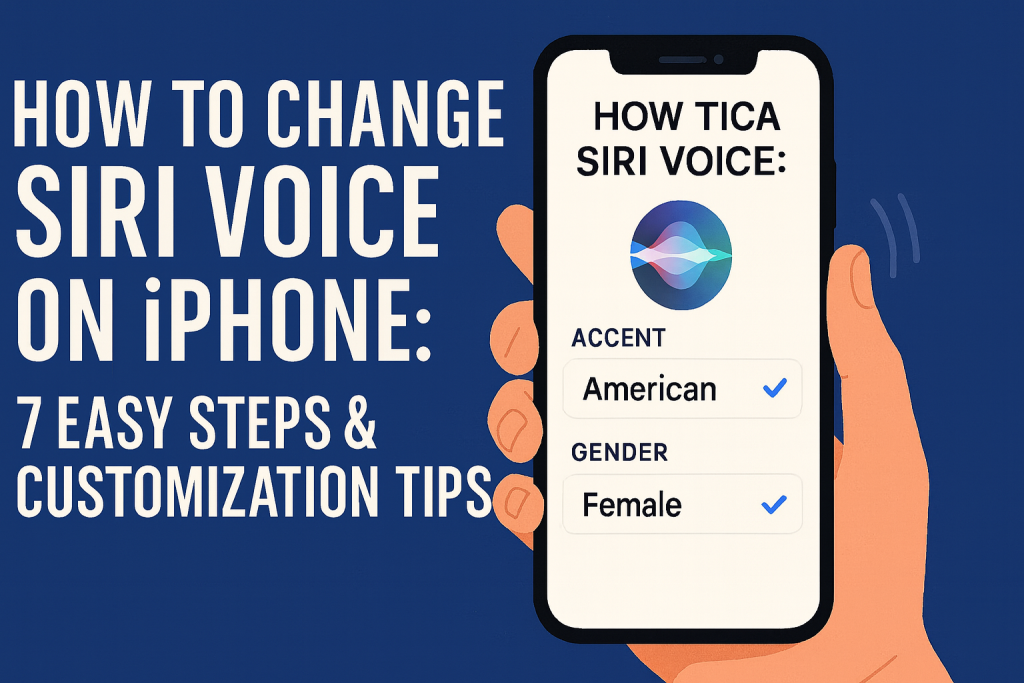 how to change Siri voice iPhone