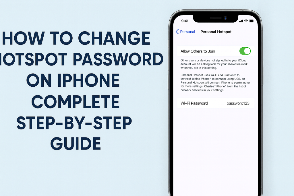 how to change hotspot password iPhone