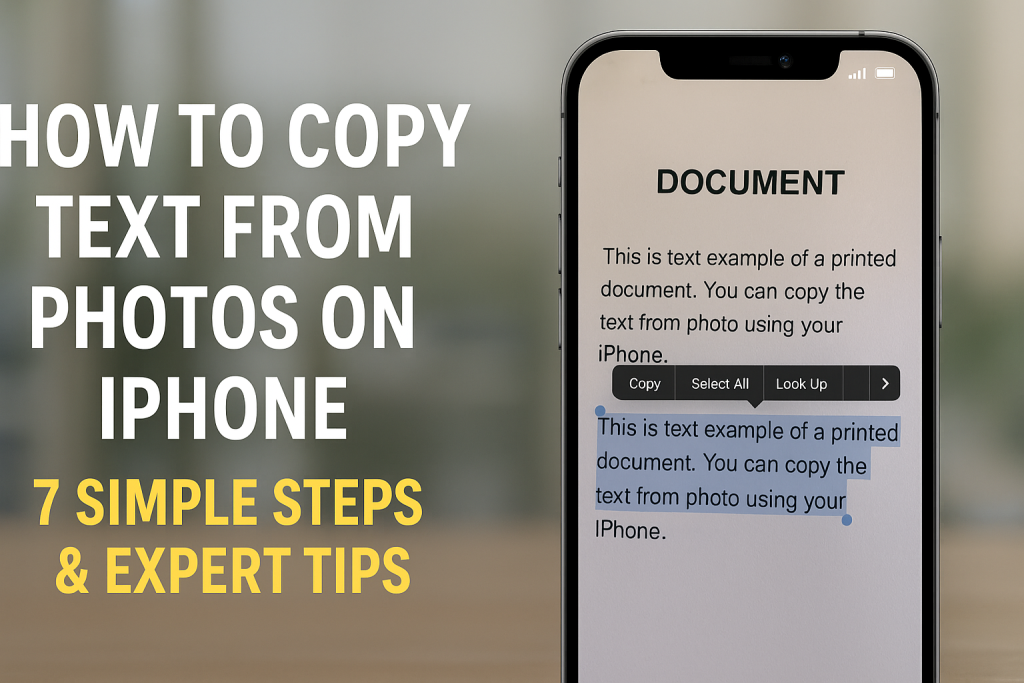 how to copy text from photos iPhone