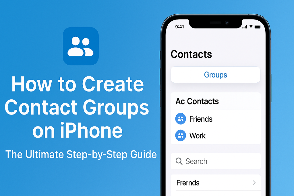 how to create contact groups iPhone