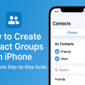 how to create contact groups iPhone