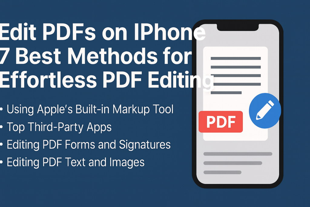 how to edit PDFs on iPhone