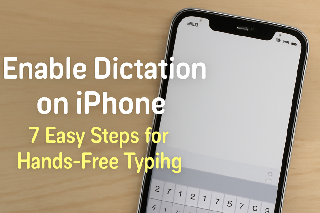 how to enable dictation on iPhone