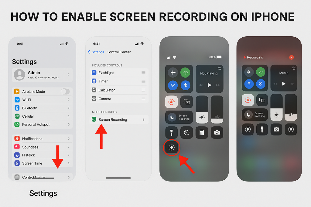 how to enable screen recording iPhone