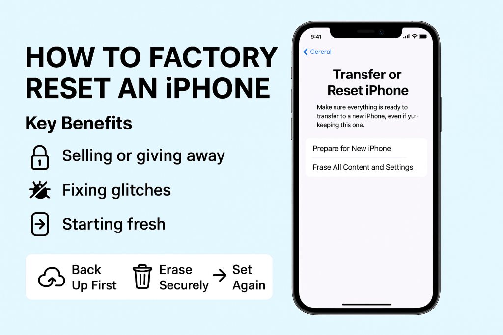how to factory reset an iPhone