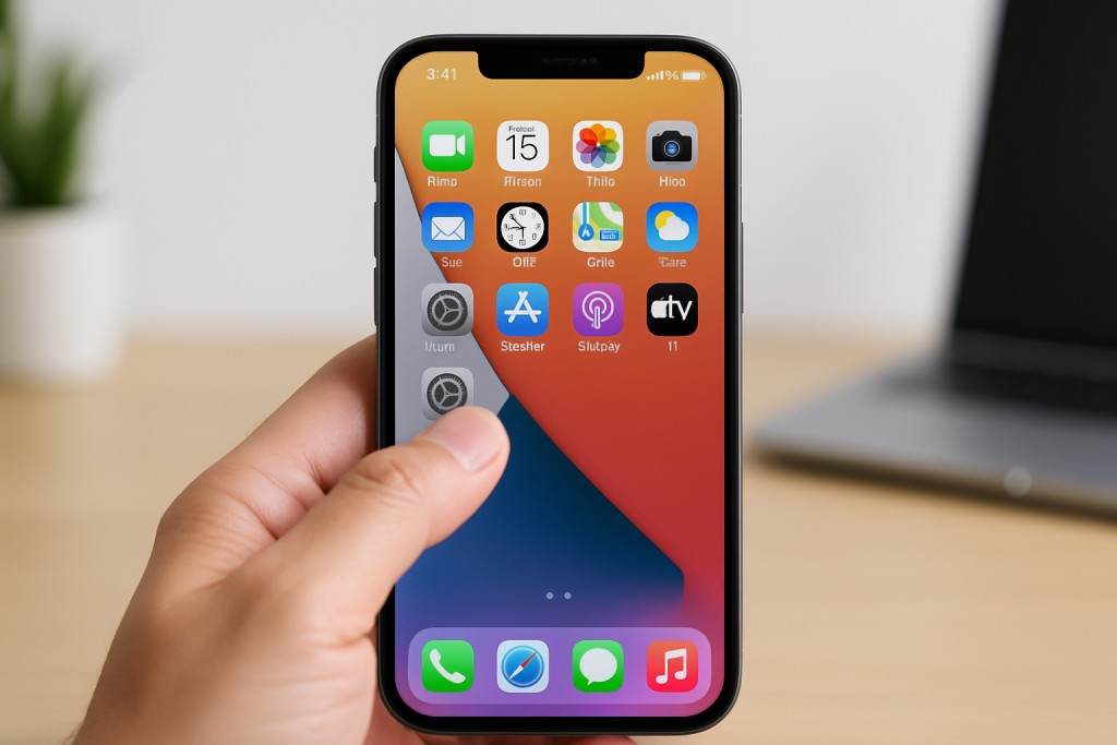 iPhone user tapping Settings app to start checking battery health