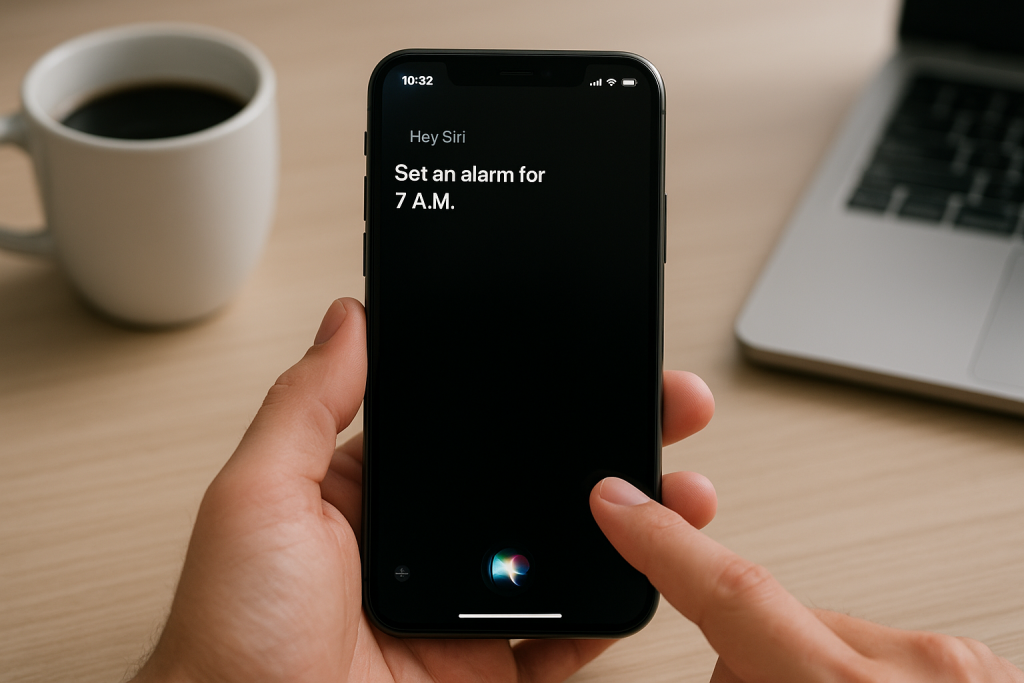 Testing Siri offline on iPhone in Airplane Mode with alarm command