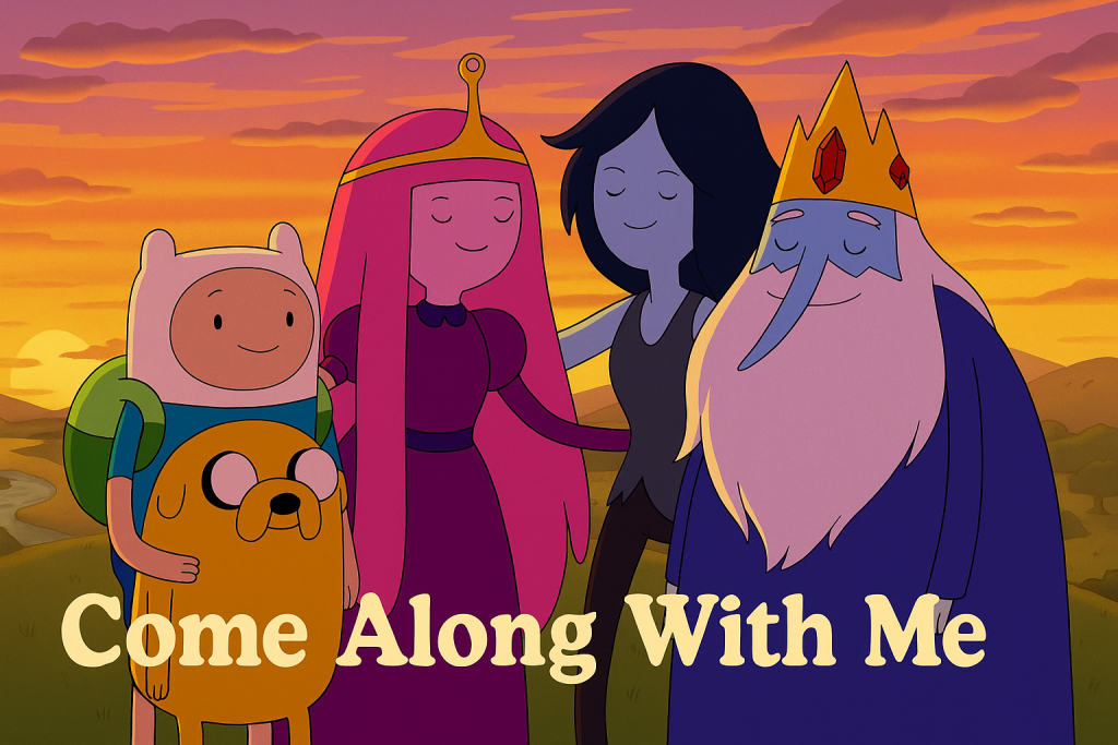 Adventure Time characters in the series finale Come Along With Me.