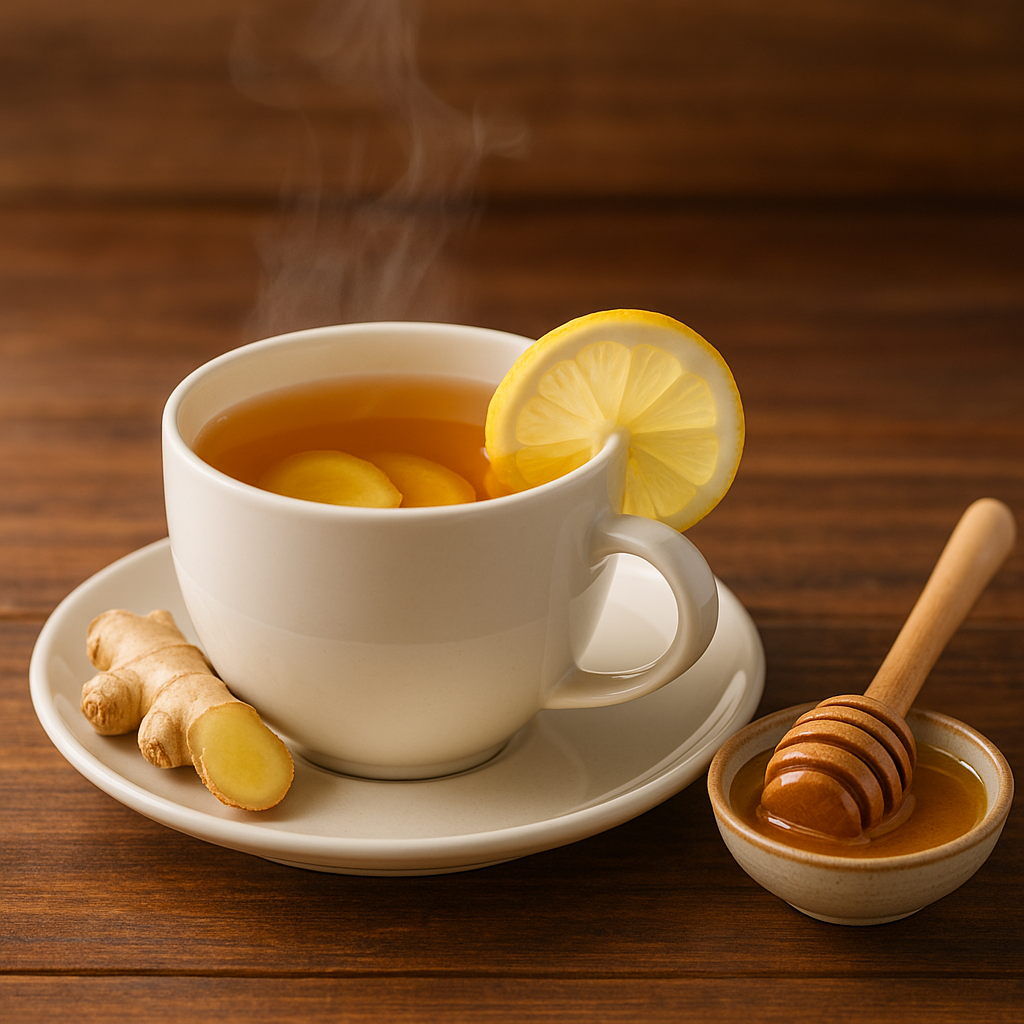 hot ginger tea with lemon and honey for weight loss