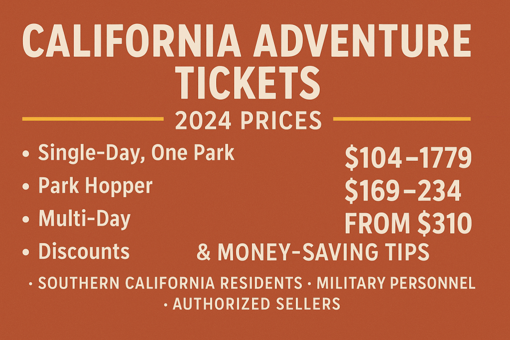 how much are california adventure tickets
