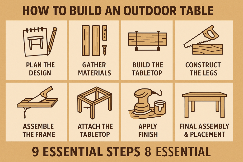 how to build outdoor table