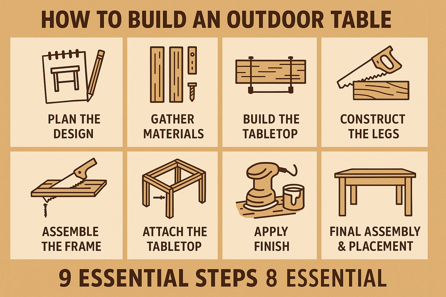 how to build outdoor table