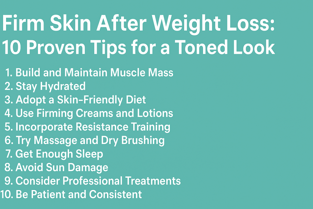 how to firm skin after weight loss