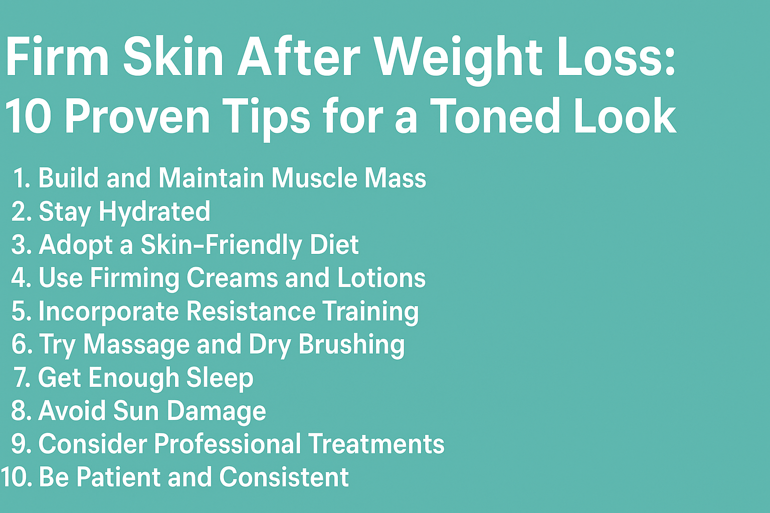 how to firm skin after weight loss