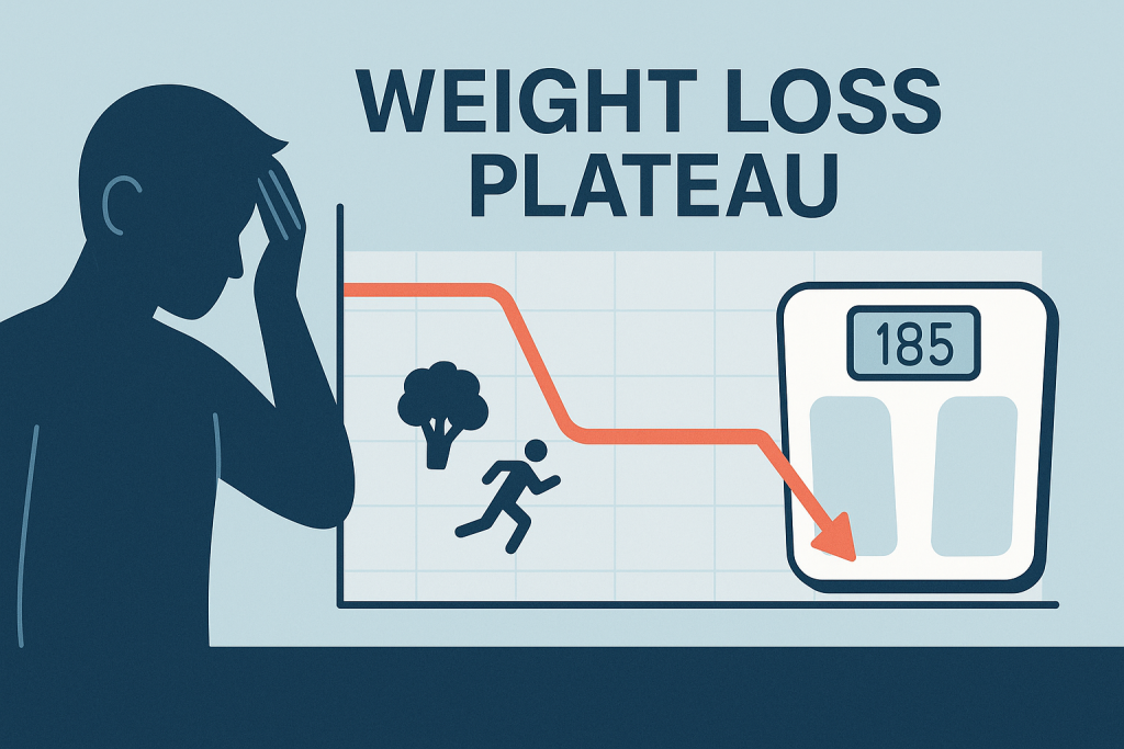 weight loss plateau concept flatlined scale progress
