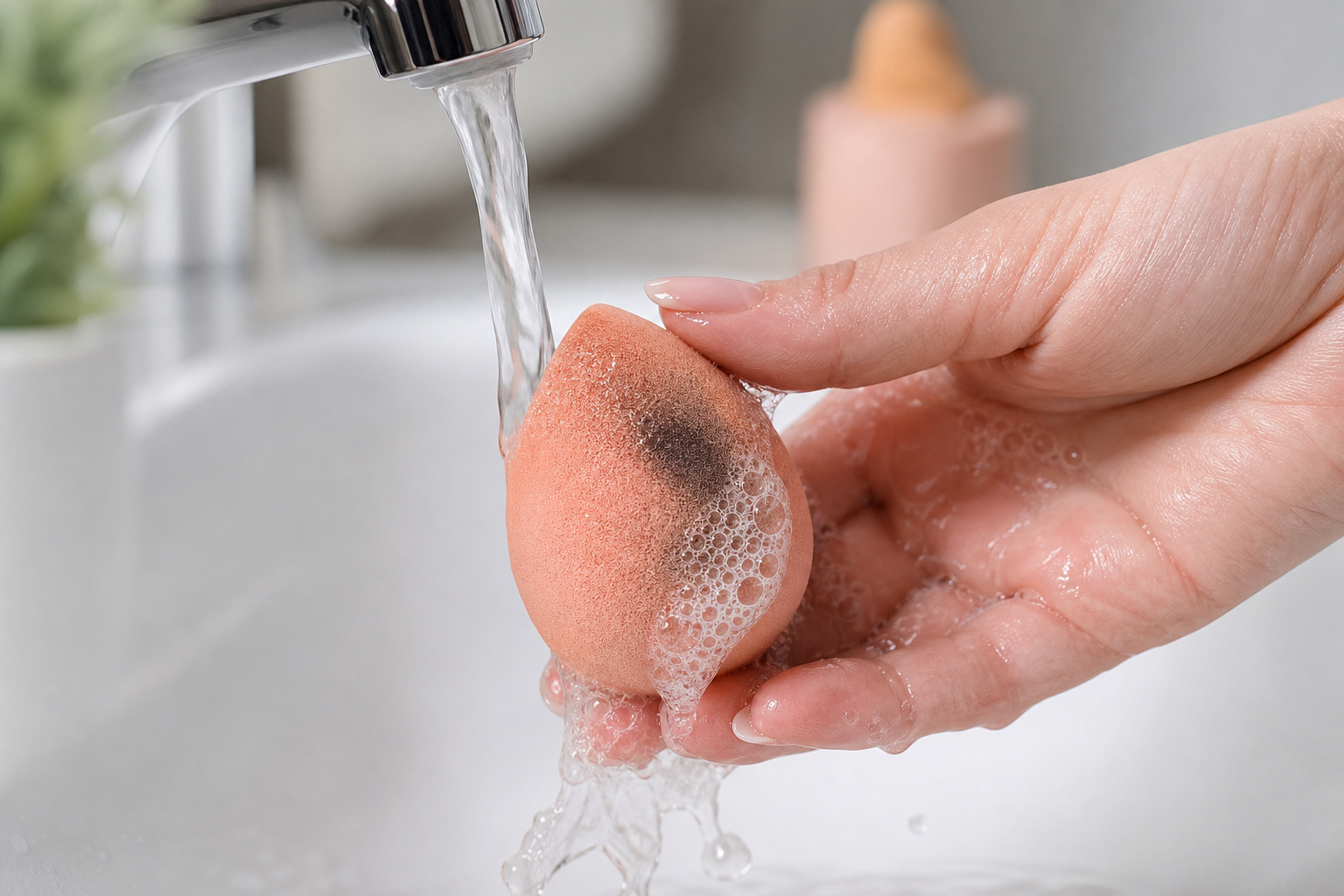 How to Clean Beauty Blender Without Cleanser Fast