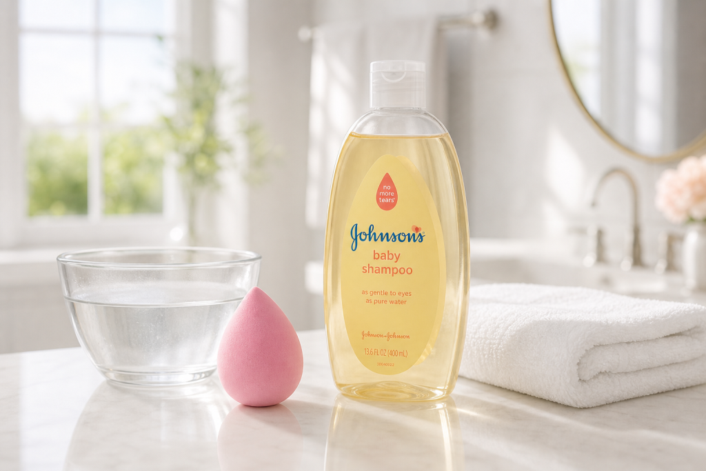 How to Clean Beauty Blender with Baby Shampoo