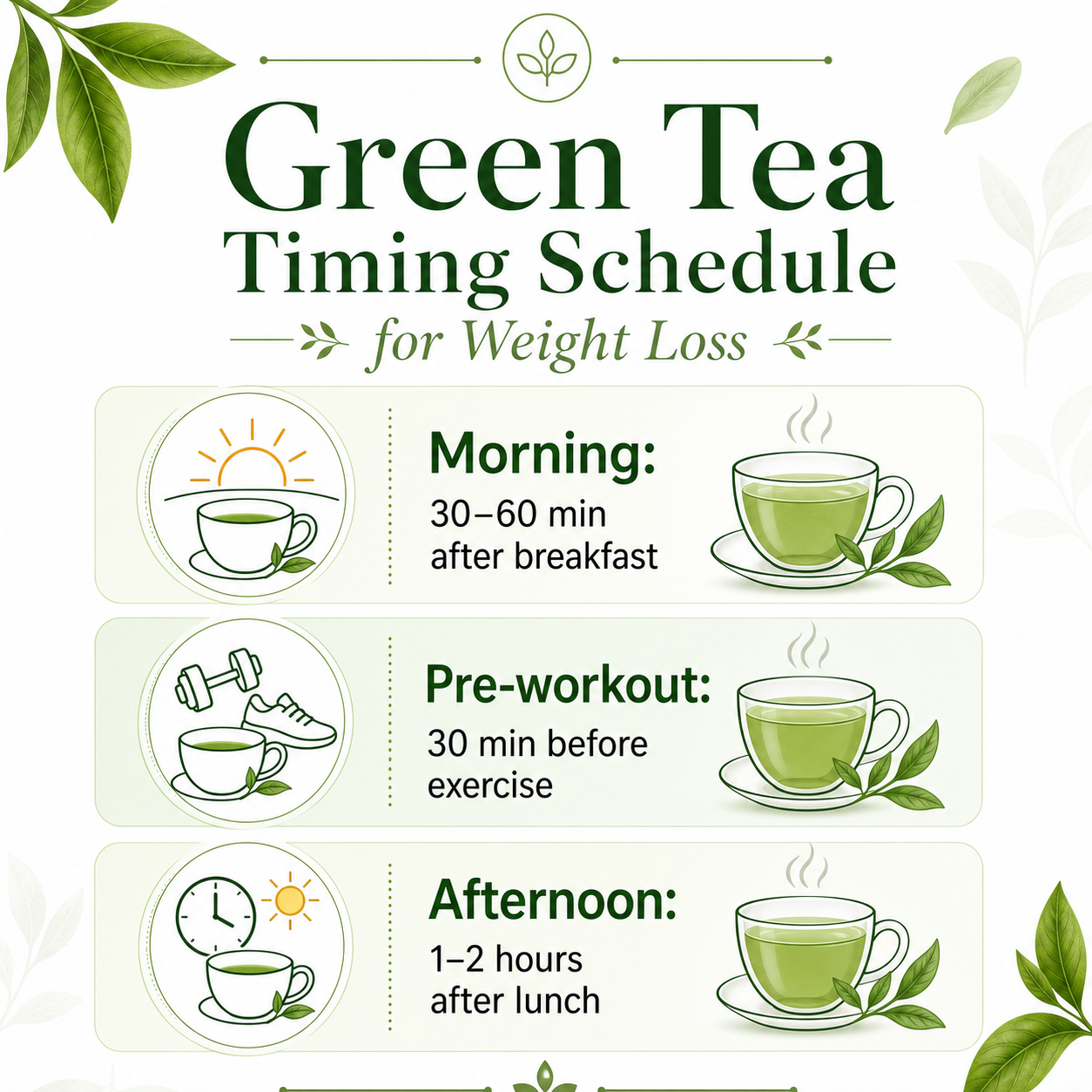 Best Time to Drink Green Tea for Weight Loss Results