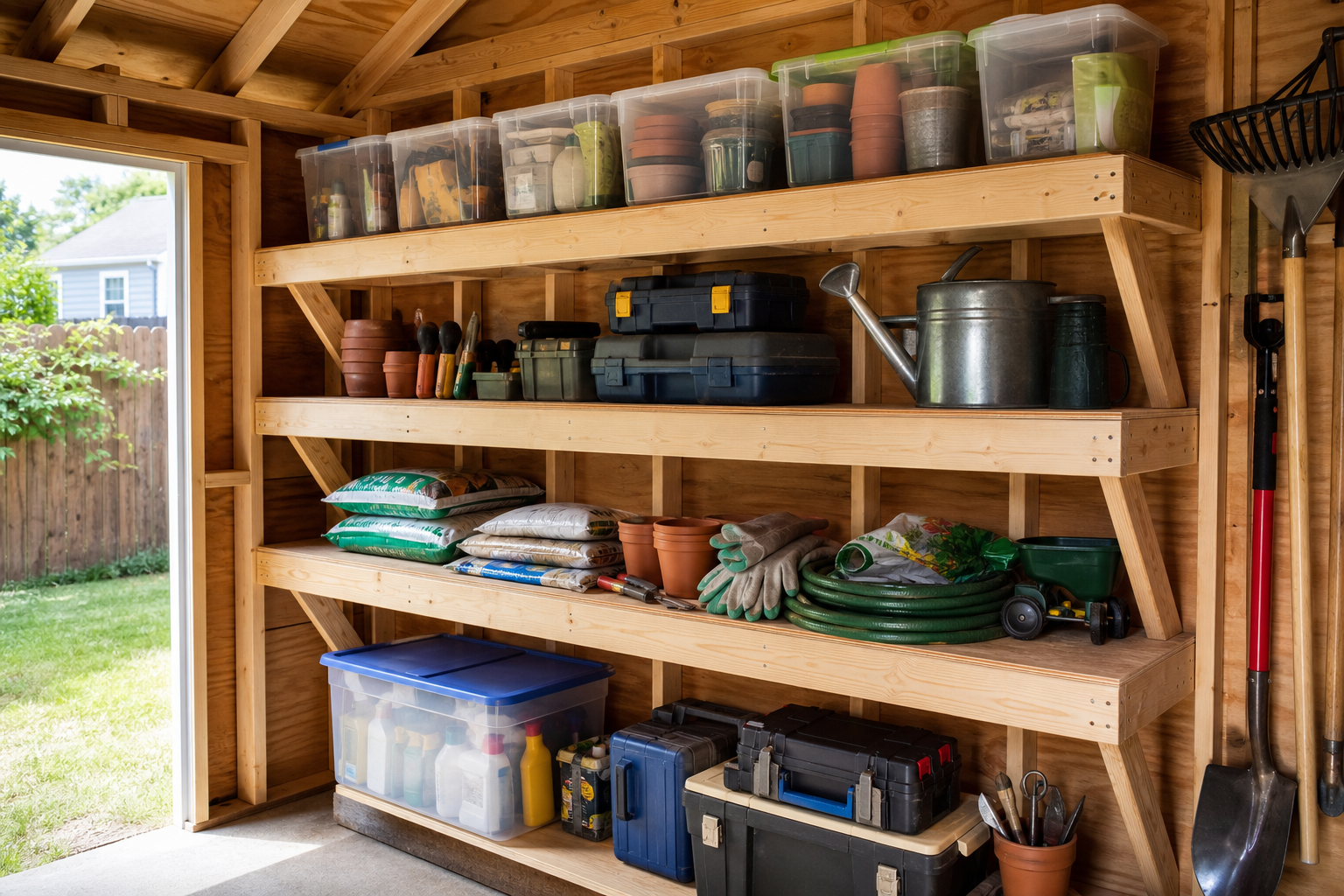 DIY Shed Shelving Ideas That Maximize Storage Space
